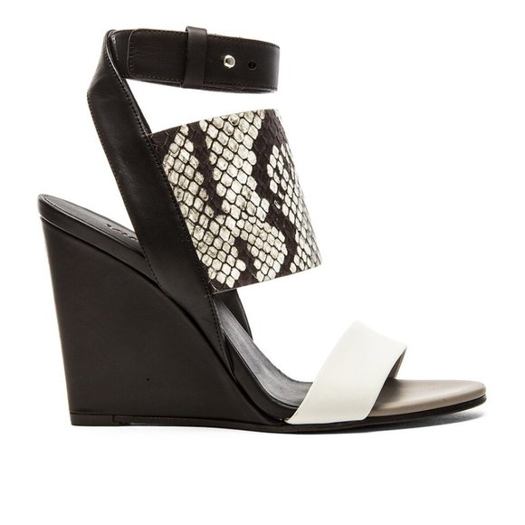 Vince Kyra Wedge Sandals (Python/Snake Leather) - Picture 2 of 6